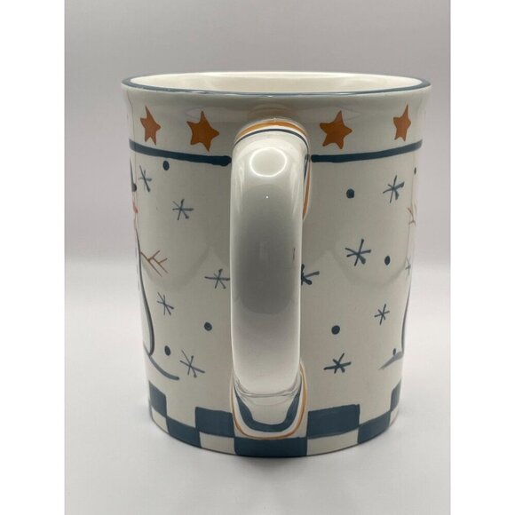 Handpainted vintage oversized Snowman Ceramic Christmas mug 2000 FDL Fragrances - Picture 4 of 7